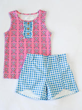 Playsuit Set - Baseball Bats Pink